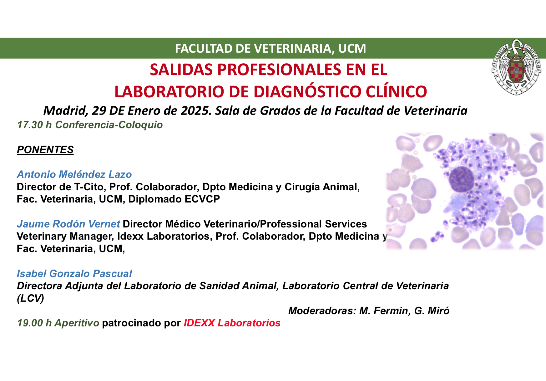 CONFERENCIA-COLOQUIO: SALIDAS PROFESIONALES EN EL LABORATORIO DE DIAGNÓTICO CLÍNCO